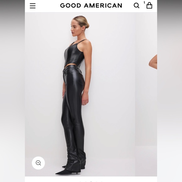 Good American micro boot leather pants - Picture 3 of 5